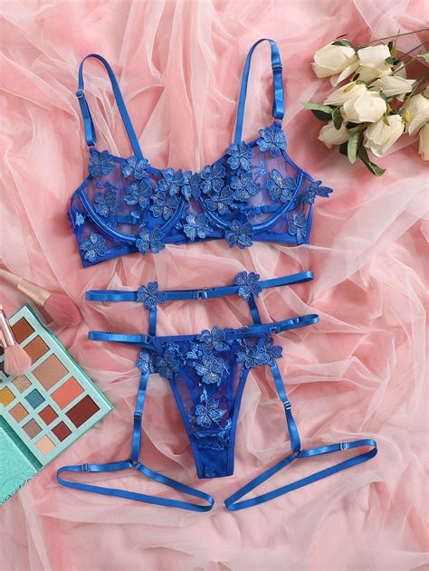 Women's Blue Sexy Lingerie & Intimate Apparel.